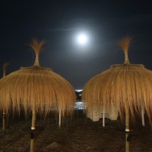Full moon on the beach Playa de Santa Amalia of Fuengirola